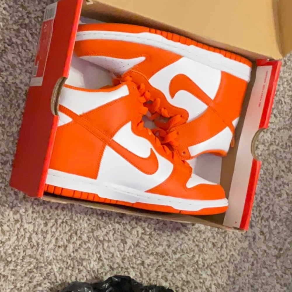 high top orange dunks